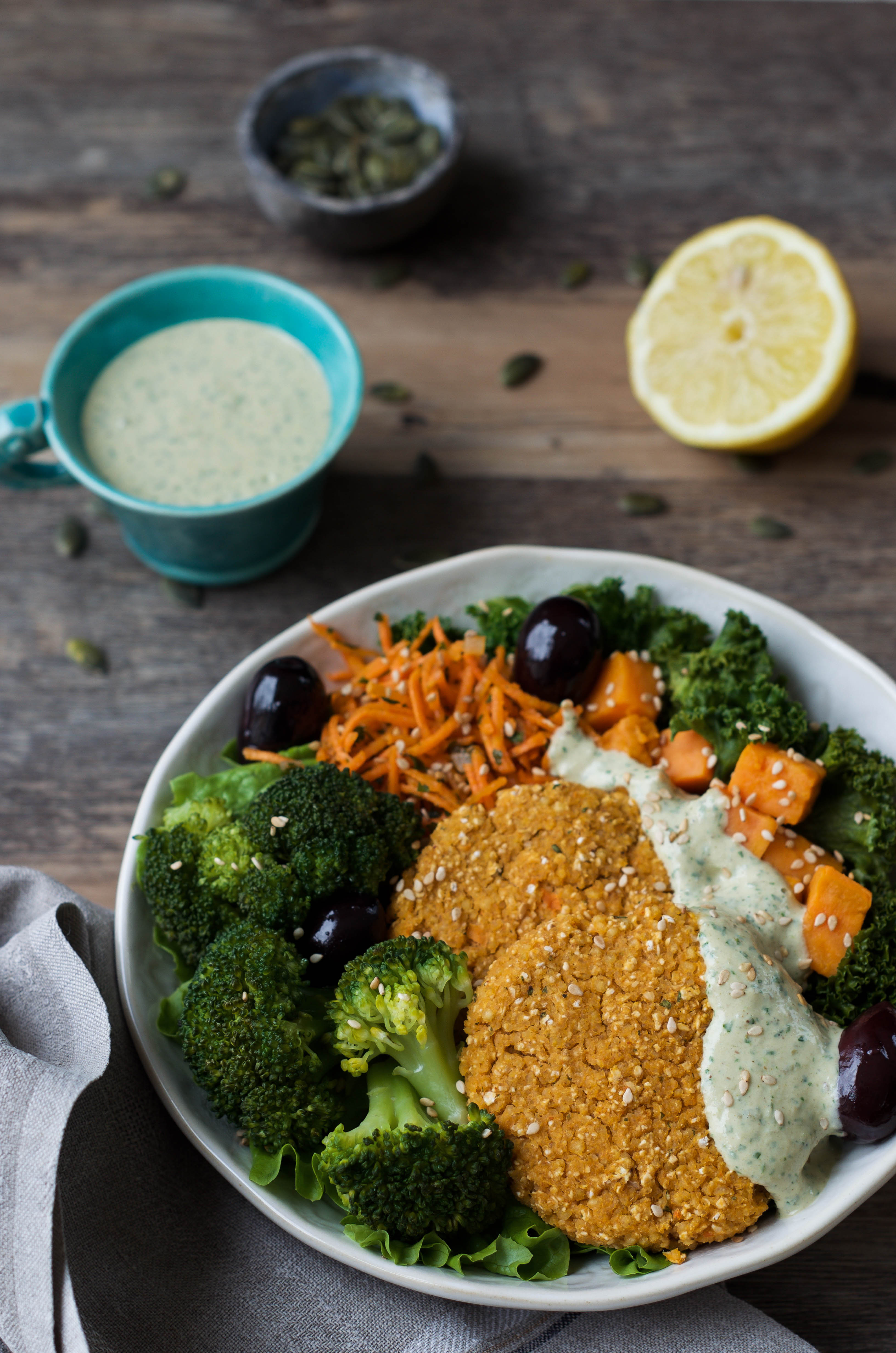 Millet Sweet Potato Burgers - Wanders and Greens