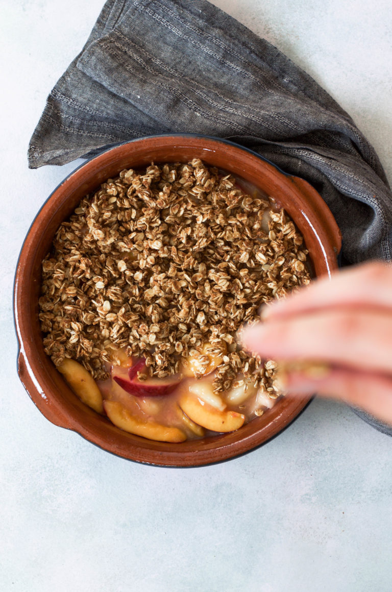 Peach and Nectarine Crumble Camille Grollet Yoga