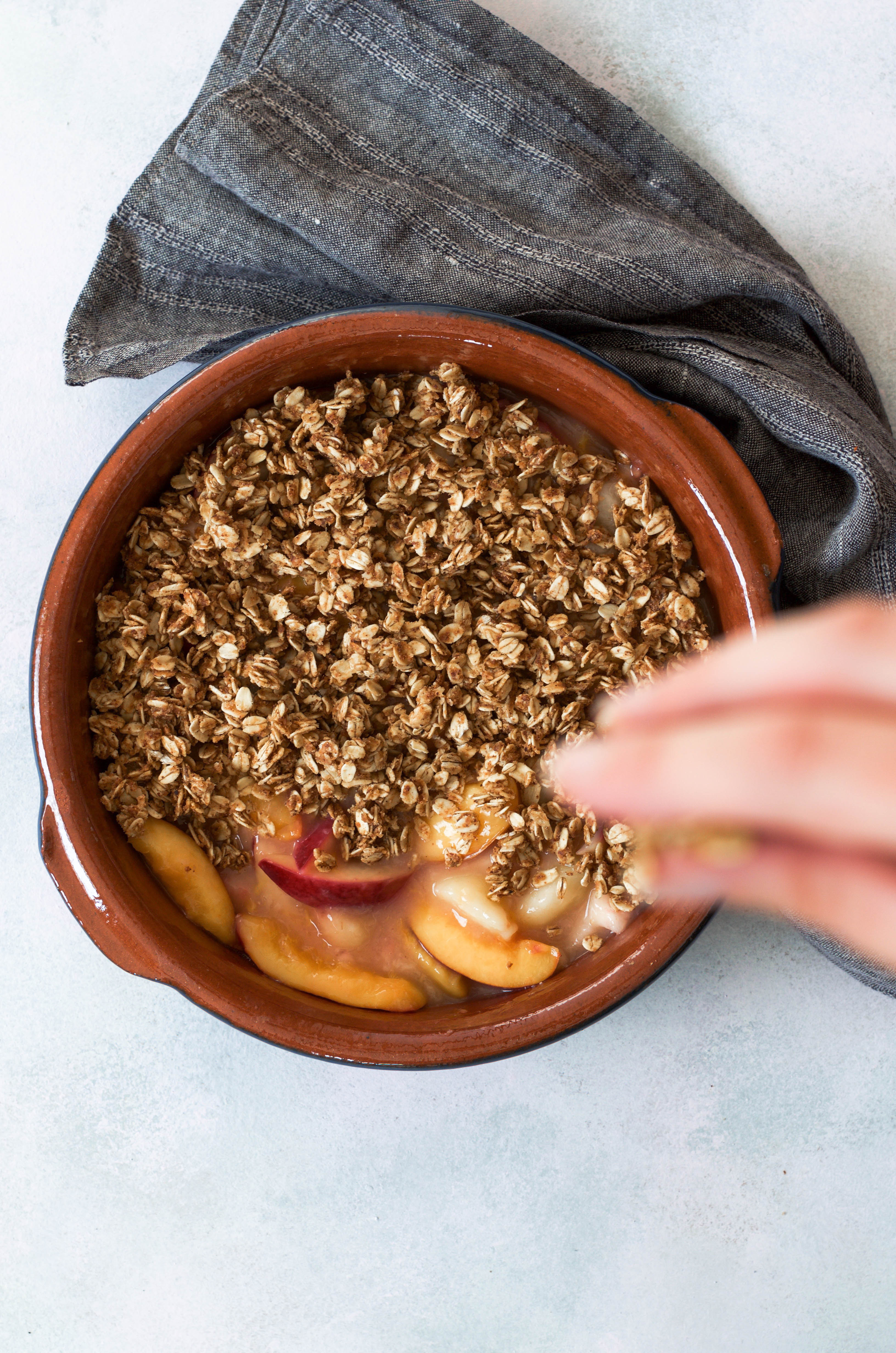 Peach and Nectarine Crumble - Wanders and Greens