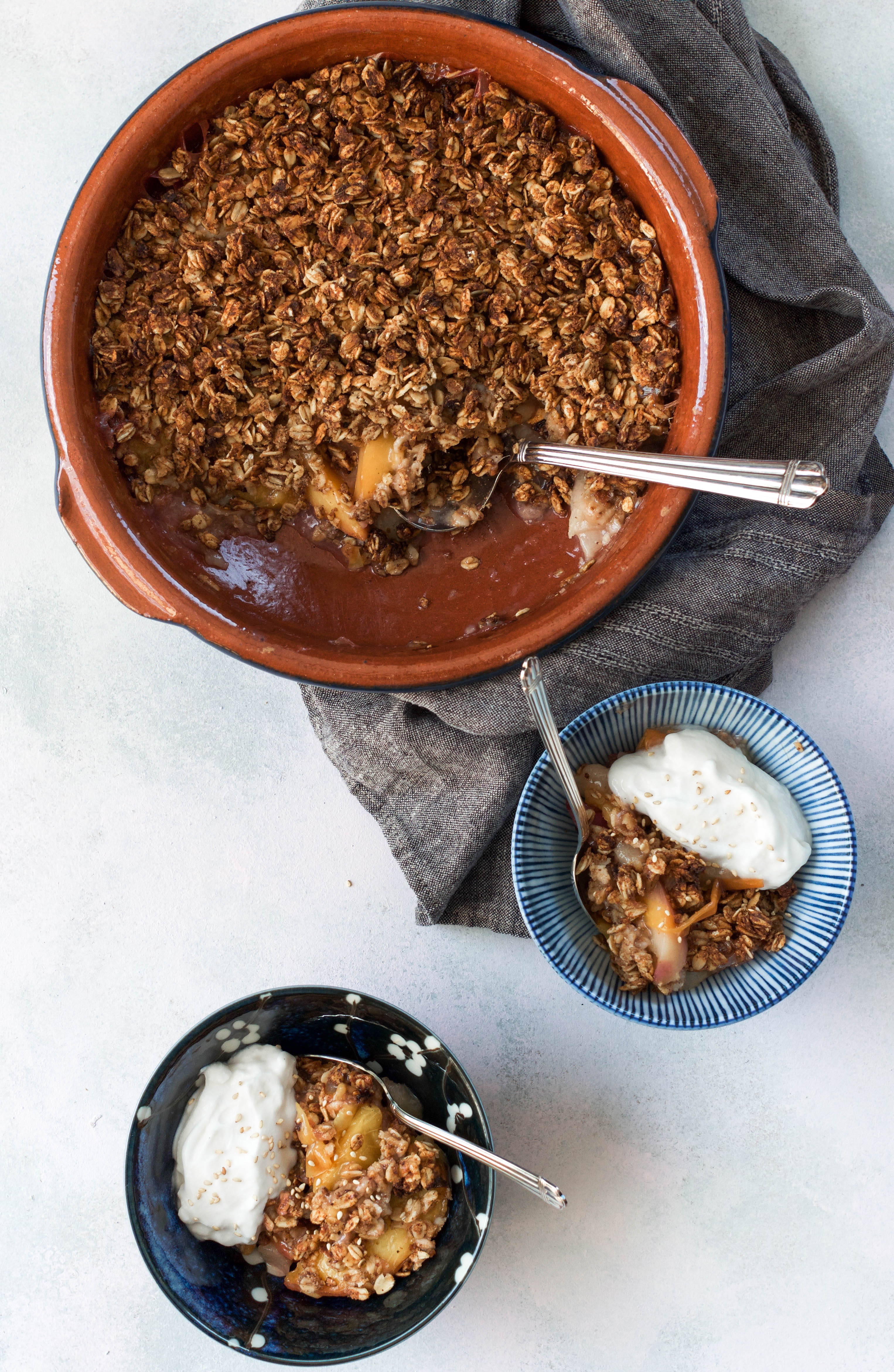 Peach and Nectarine Crumble - Wanders and Greens