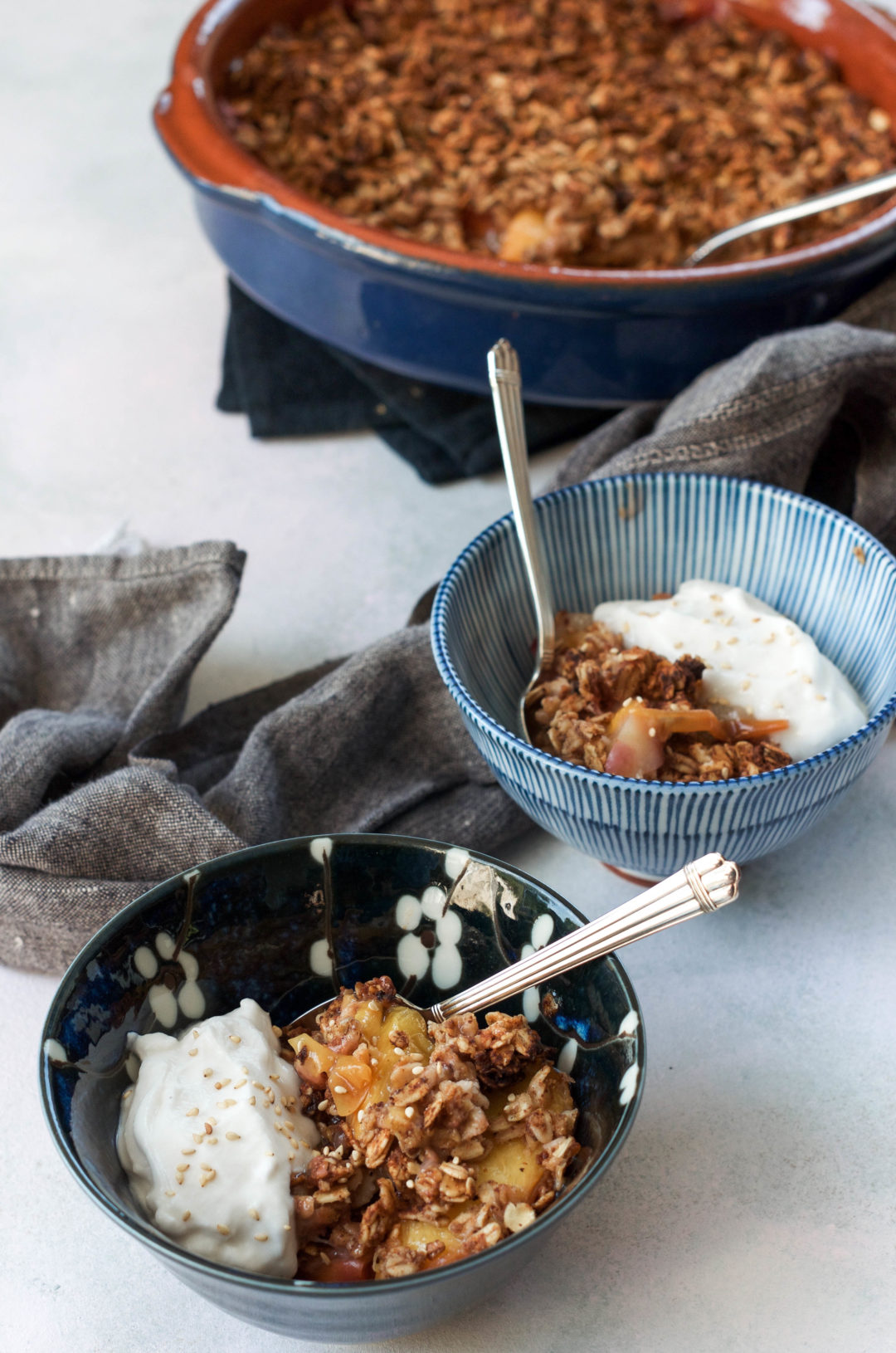 Peach and Nectarine Crumble Camille Grollet Yoga